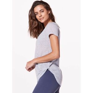 Lululemon Round Two Burnout Tee in Silver Fox